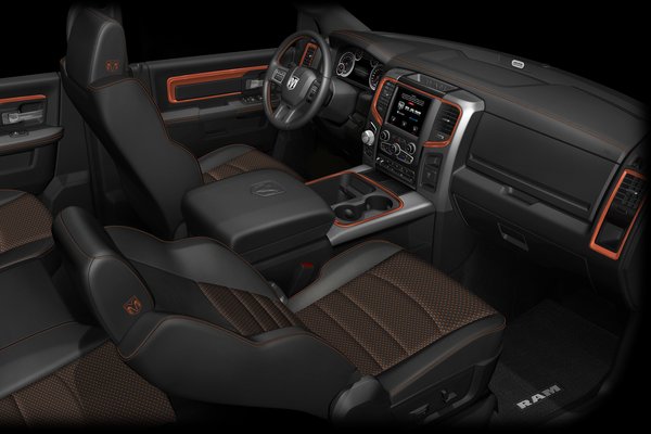 2017 Ram Ram 1500 Sport Crew Cab Ignition Orange Edition Interior