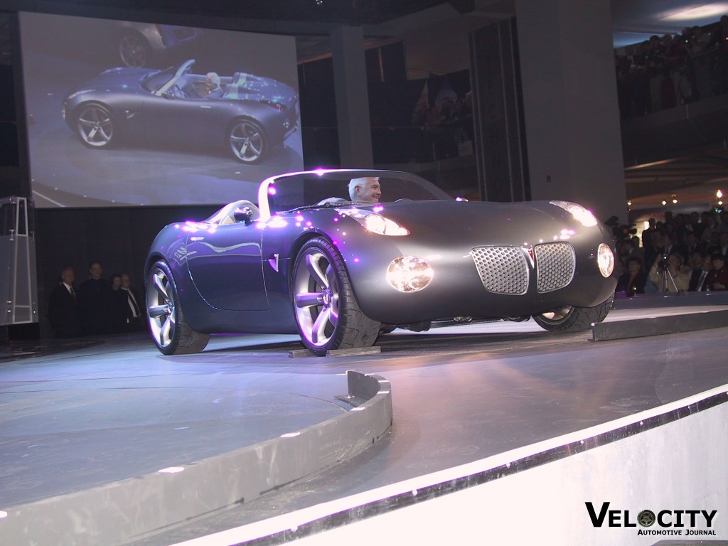2002 Pontiac Solstice Roadster concept (pictured with Bob Lutz)