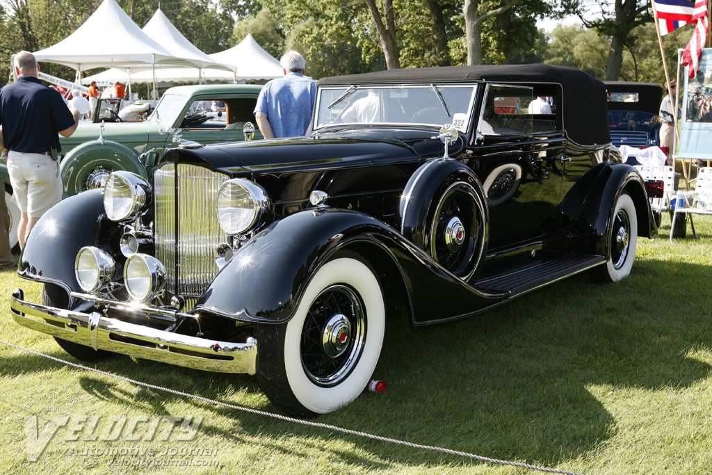 1934 Packard 1104 Super 8 5p Convertible Victoria